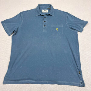 Howler Bros Polo Shirt Mens XXL Blue Speckle Embroidered Classic Casual